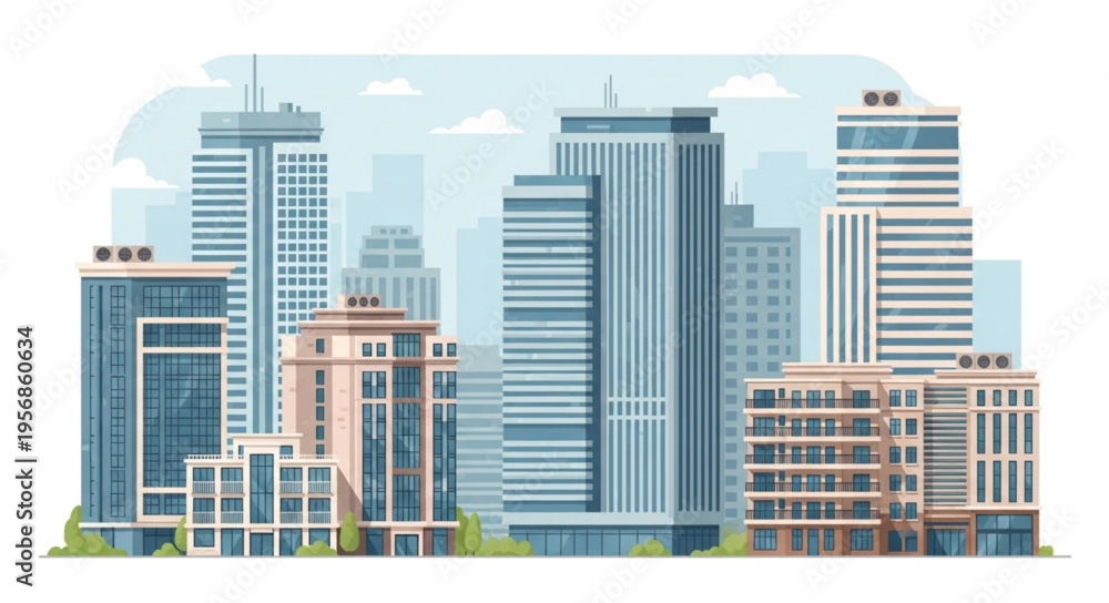 Fototapeta premium modern city buildings