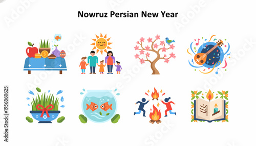 Nowruz Persian New Year Celebration - Traditional Symbols & Family