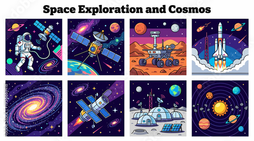Space Exploration & Cosmos Pixel Art Collection