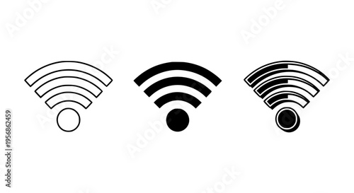 Simple Wireless Signal Icons