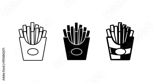 Simple French Fries Icons