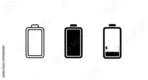 Battery Level Icons Set