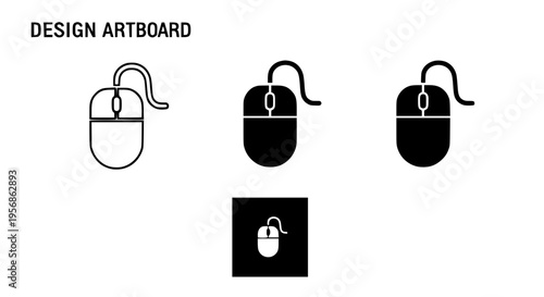 Simple Computer Mouse Icons