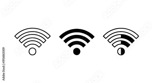 Simple Wireless Signal Icons