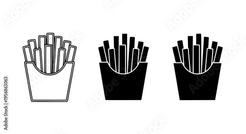 Simple French Fries Icons