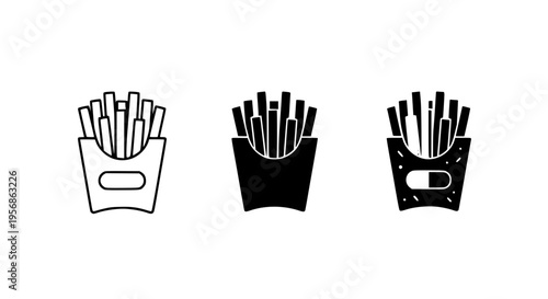 Simple French Fries Icons