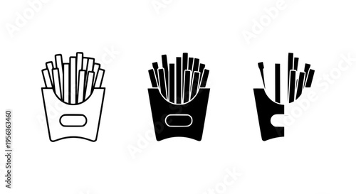 Simple French Fries Icons