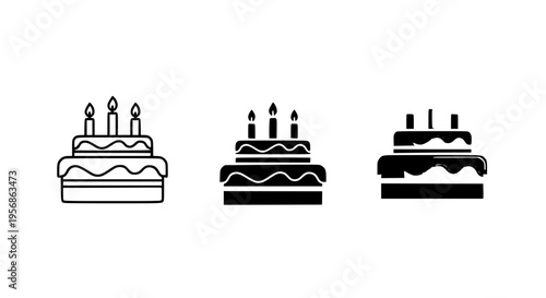 Simple Cake Icons Set