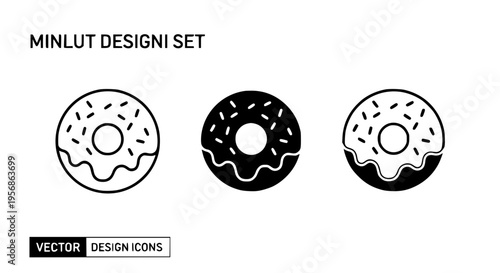 Simple Donut Design Set