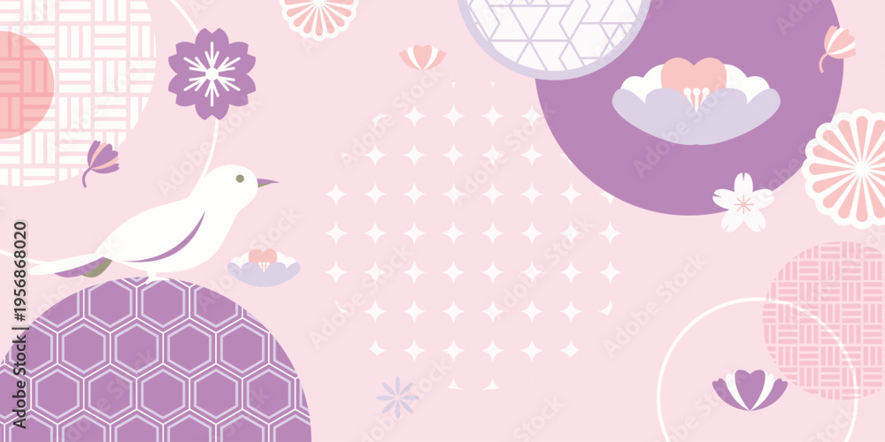 Fototapeta premium Spring Japanese Cherry blossom flower background vector. Sakura floral Wallpaper design of elegant gold line cherry blossom flower, branch. Illustration for banner, wall decoration, backdrop, ads.