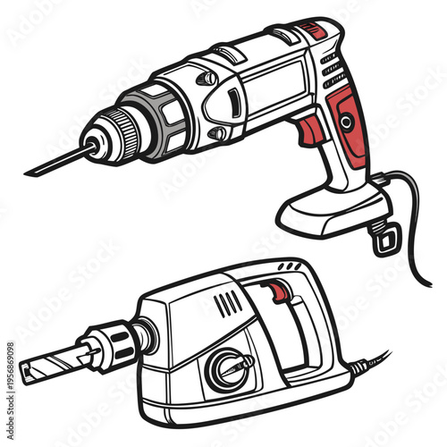 Electric drill and hammer drill