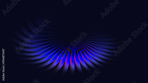 Vászonkép Abstract of vibrant light rays emanating from a central point glow gradient