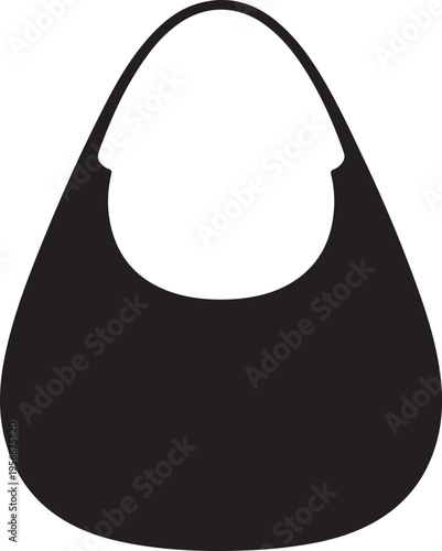 Baby bib silhouette icon for infant care and feeding design