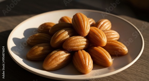 Delicious Shekerbura on a Plate - A Sweet Azerbaijani Treat.