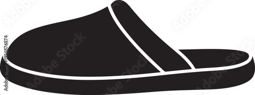 Comfortable house slipper silhouette icon for indoor footwear and cozy lifestyle design