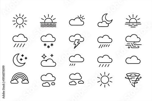 Environmental and Climate Change Icons for Apps