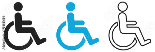 Universal Accessibility Icon, human figure symbol representing inclusion, equal access, disability rights, barrier free design, social equality concept.