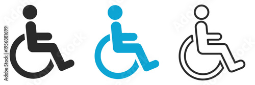 Universal Accessibility Icon, human figure symbol representing inclusion, equal access, disability rights, barrier free design, social equality concept.