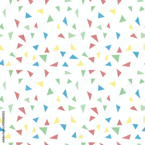 Free Download Abstract pattern of scattered colorful triangles on a white background - GFXLoad