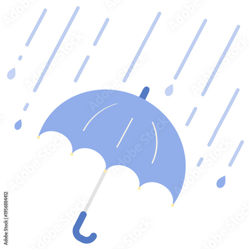 シンプルな傘のイラスト｜雨・天気・梅雨・防水・生活用品のベクターイラスト