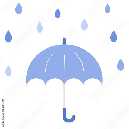 シンプルな傘のイラスト｜雨・天気・梅雨・防水・生活用品のベクターイラスト
