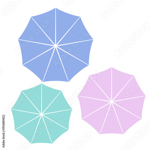 シンプルな傘のイラスト｜雨・天気・梅雨・防水・生活用品のベクターイラスト