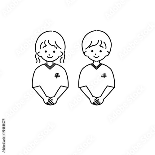 医療系スタッフ(線画)