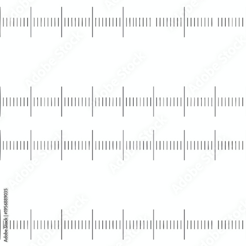 Four parallel ruler-like lines with tick marks, representing measurement scales