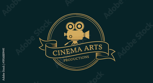 Cinema Arts Productions Vintage Logo Design.