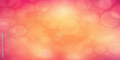 Abstract blurred circles form a dreamy backdrop, with varying hues and shapes of bokeh effect. Soft focus gives a sense of magic and light in this vibrant artistic abstract background.