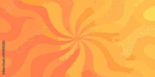 Abstract swirling pattern of warm orange and yellow hues