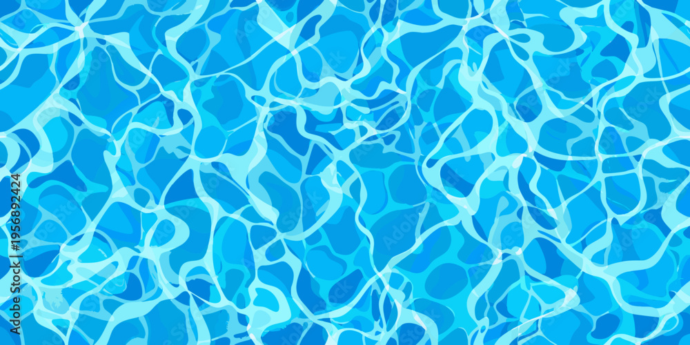 Obraz premium Abstract pattern of flowing blue water with light reflections