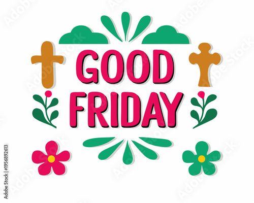 Christian Holiday Vector, Good Friday Worship and Prayer Concept Illustration