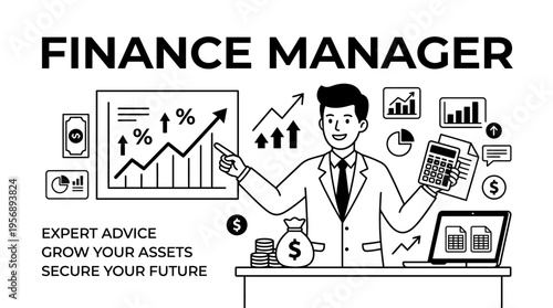 Finance Manager Explaining Business Analytics and Investment