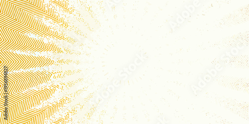 Abstract yellow lines radiating from a central burst on white