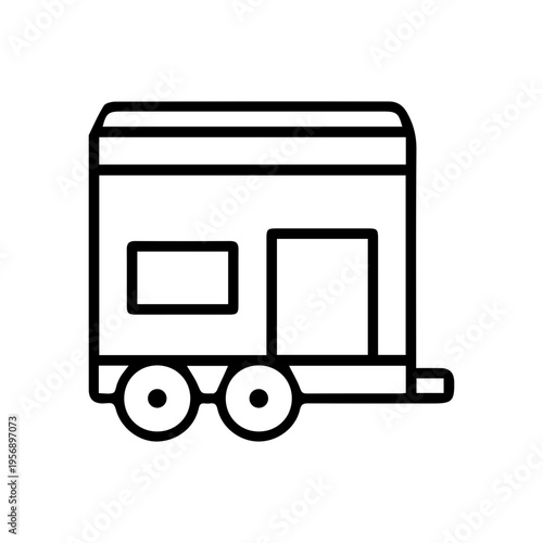 Abstract transport trailer icon
