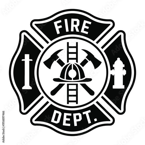 Fire Department Vector Logo Illustration