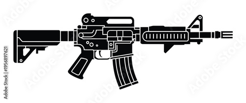 Rifle Gun Vector Illustration