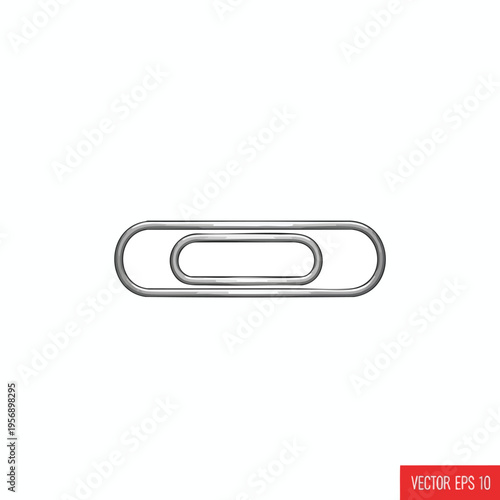 Silver wire bent into an oval shape, a staple of office supplies