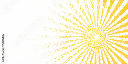 Abstract yellow starburst pattern radiating from a central bright point