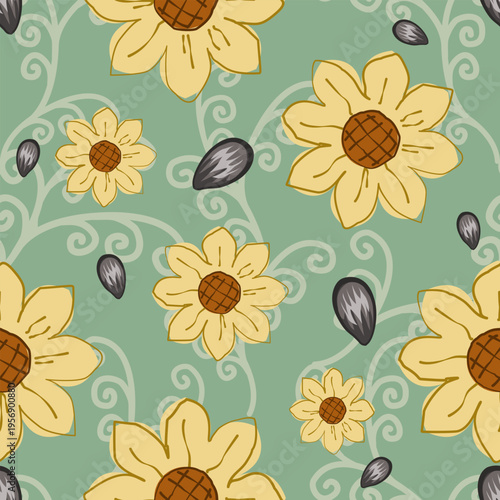 beautiful abstract floral pattern there are many flowers and botanical stuff in it such as petal leaf stem and pollen it gives lovely design of floral background floral wallpaper and floral bg