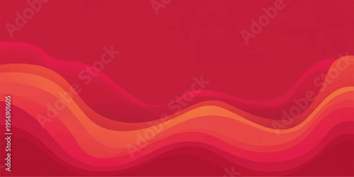 Abstract red background featuring artistic flowing waves and soft pink textures with a vector motion design