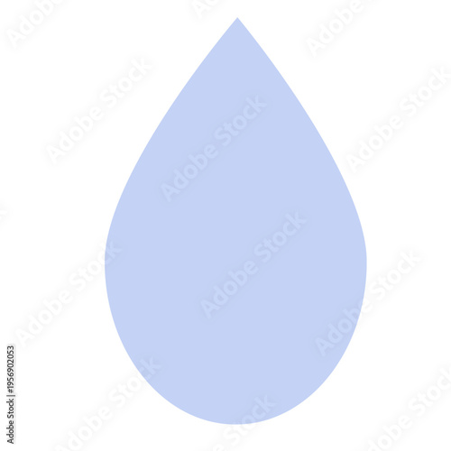 雨と雨粒を表現したシンプルイラスト｜天気・梅雨・降雨・水滴・自然現象のベクターイラスト