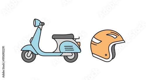 Scooter and Motorcycle Safety Helmet.