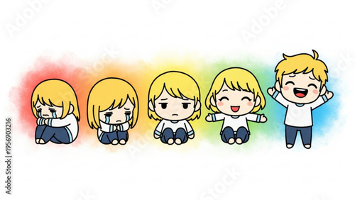 Emotional Mood Evolution from Sadness to Joy