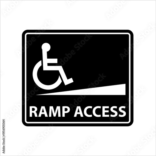 Ramp Access Icon, Access Icon , Disabled Handicap Symbol
