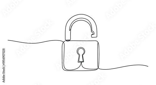Open padlock illustration symbolizing freedom or unlocked security