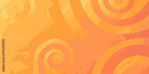 Abstract background with swirling orange and peach watercolor textures