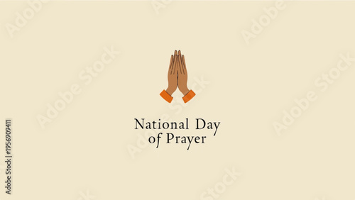 Vector illustration of praying hands for National Day of Prayer