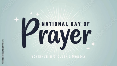 National Day of Prayer vector graphic